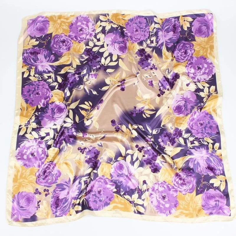 Boho Floral Purple Scarf sold by Boho Mood product image thumbnail 2