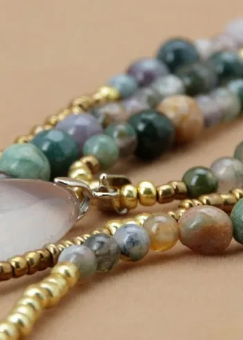 Boho Beaded Necklace 3 Layers sold by Boho Mood product image thumbnail 3