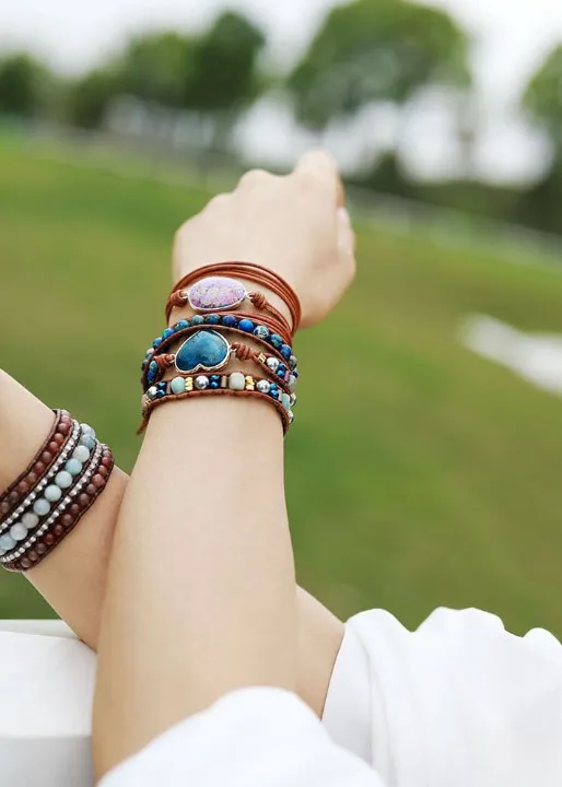 Boho Bracelet - Jasper Apatite Heart sold by Boho Mood product image thumbnail 4