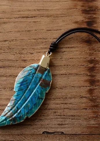 Boho Necklace - Leaf Pendant sold by Boho Mood product image thumbnail 3