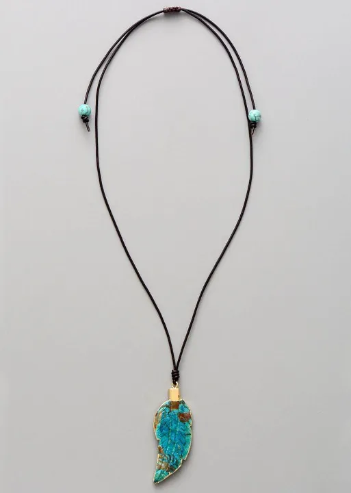 Boho Necklace - Leaf Pendant sold by Boho Mood product image thumbnail 2