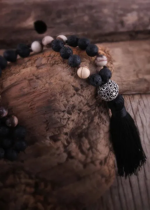 Pompom Pendant Long Boho Necklace sold by Boho Mood product image thumbnail 4