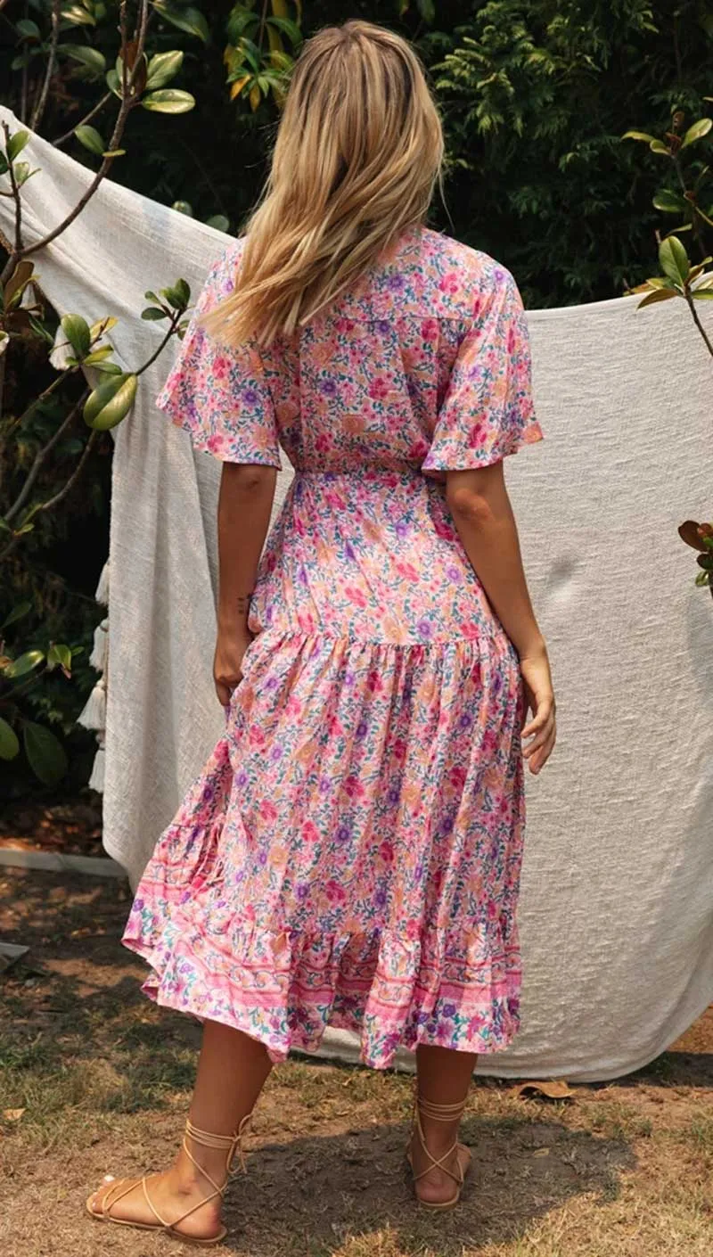 Boho Pink Long Dress sold by Boho Mood product image thumbnail 2