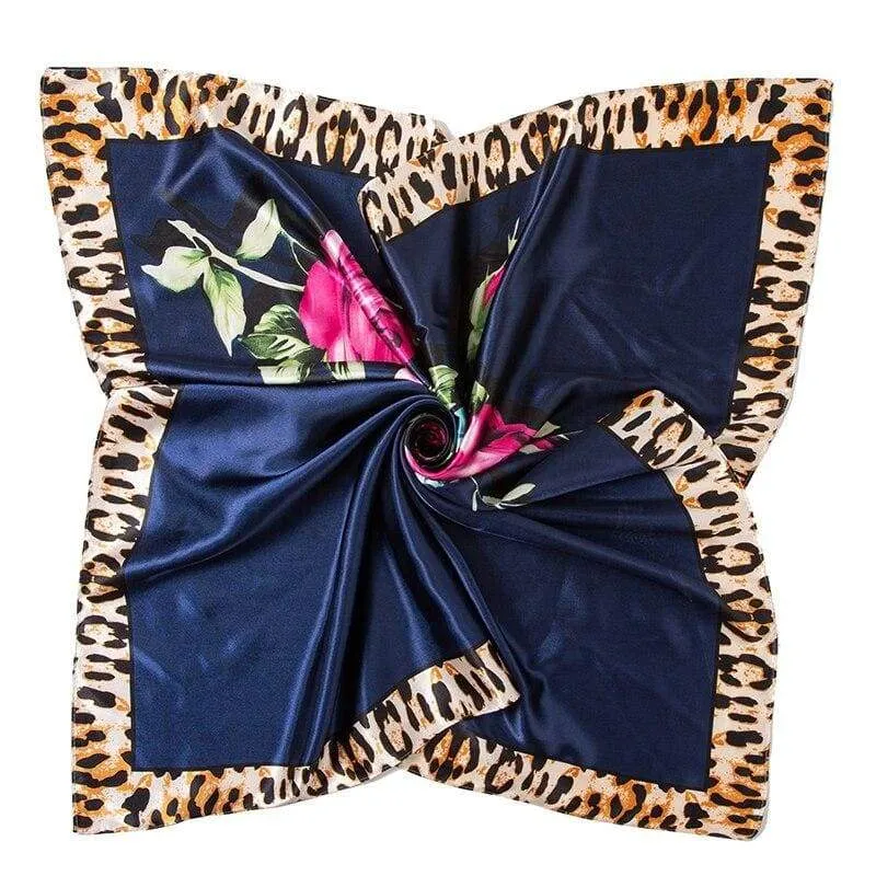 Vintage boho Scarf blue with Floral print sold by Boho Mood product image thumbnail 2