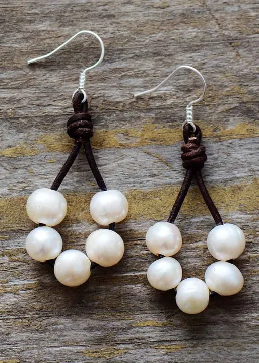 Boho Pearl Dangle Earrings sold by Boho Mood