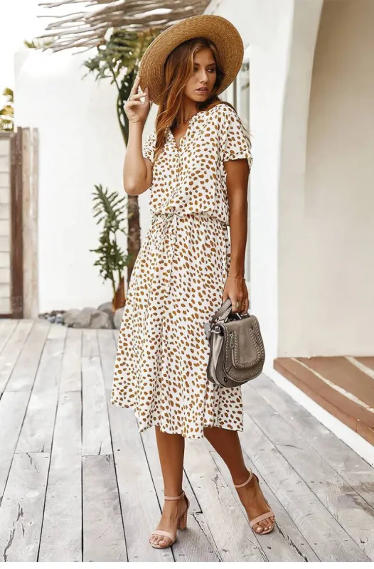 Boho Chic White Midi Dress sold by Boho Mood