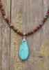 Boho Beads Stone Pendant Necklace sold by Boho Mood