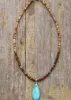 Boho Beads Stone Pendant Necklace sold by Boho Mood