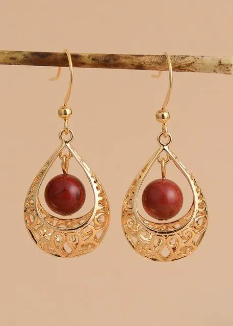 Vintage Boho Gold Earrings sold by Boho Mood product image thumbnail 2