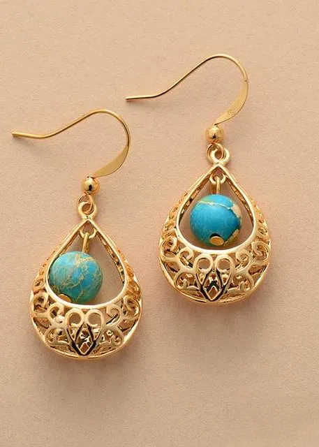 Vintage Boho Gold Earrings sold by Boho Mood product image thumbnail 3