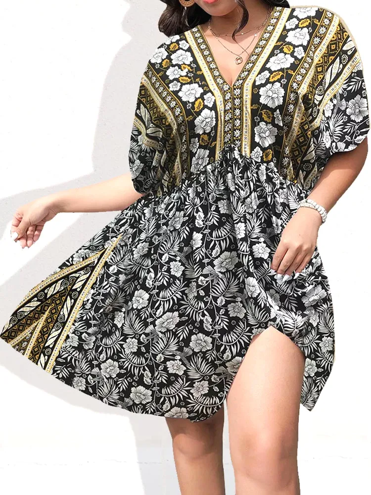 Plus Size Mini Summer Dress sold by Boho Mood product image thumbnail 2