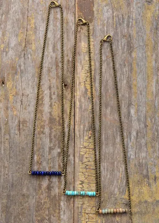 Ethnic Gold Chain Boho Necklace sold by Boho Mood product image thumbnail 2