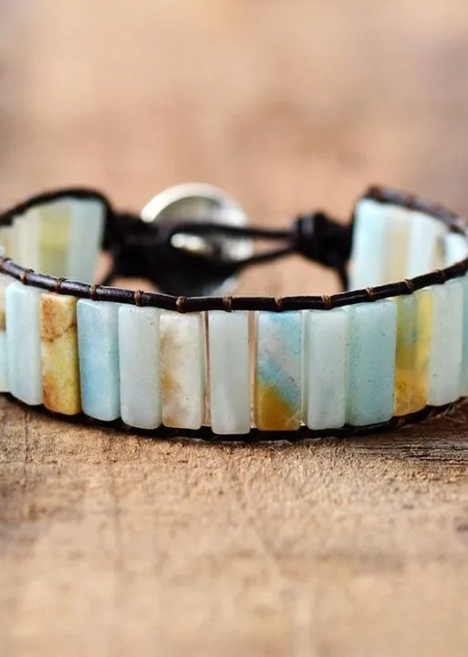 Boho Bracelets - Blue Amazonite sold by Boho Mood product image thumbnail 4