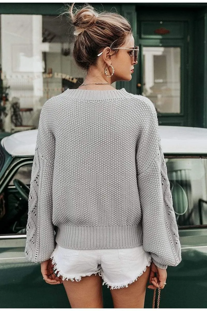Boho Grey Knit Pullover sold by Boho Mood product image thumbnail 2
