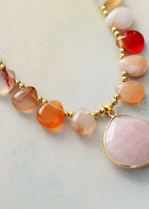 Chic Boho Necklace Natural Stone Pendant sold by Boho Mood product image thumbnail 2