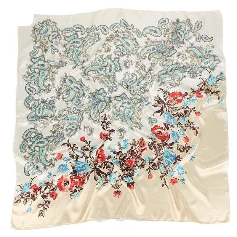 Boho antique Beige Scarf floral print sold by Boho Mood product image thumbnail 2