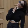 Black Boho Turtleneck Cropped Sweater sold by Boho Mood