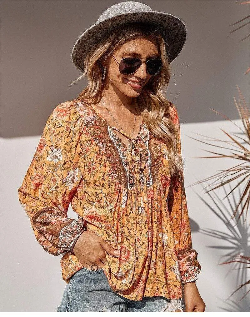 Orange Boho Blouse sold by Boho Mood product image thumbnail 2