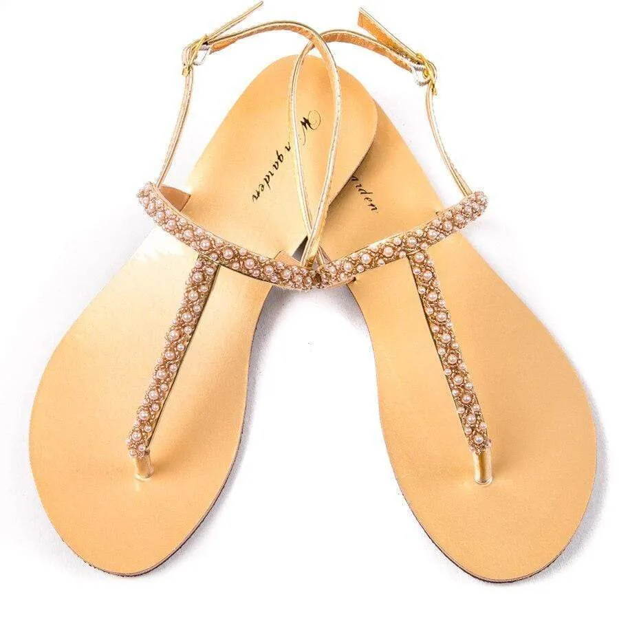 Boho Beaded Sandals Golden sold by Boho Mood product image thumbnail 3