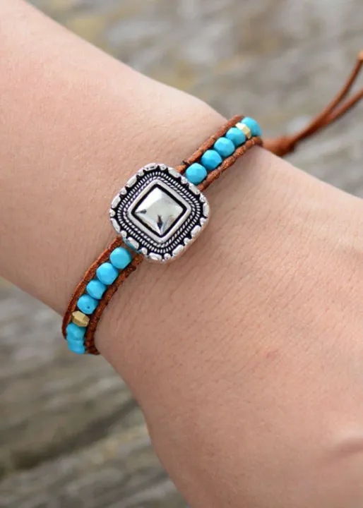 Boho Bracelet - Blue Silver sold by Boho Mood