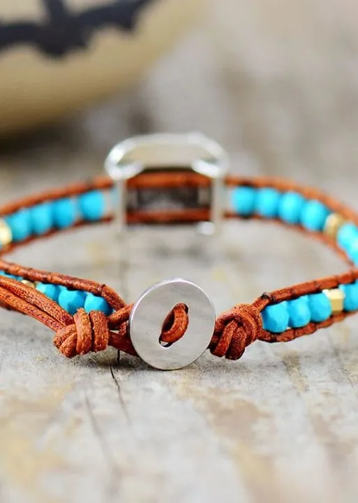 Boho Bracelet - Blue Silver sold by Boho Mood product image thumbnail 4
