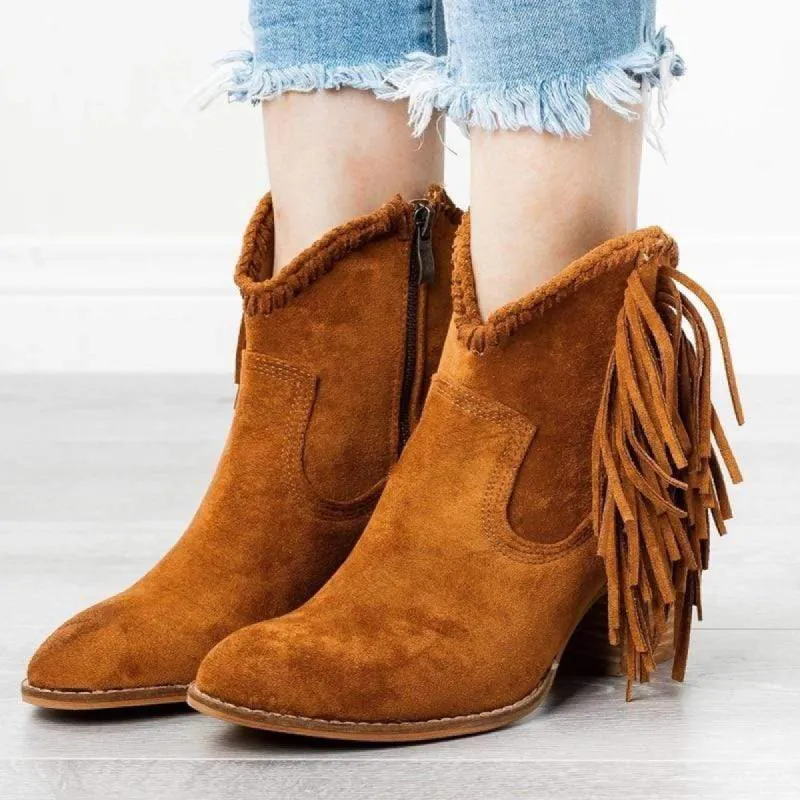 Boho Fringes High Boots sold by Boho Mood