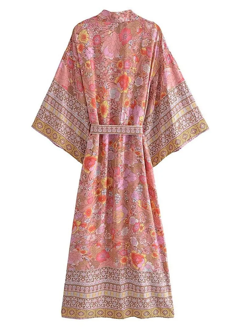 Perfect Boho Kimono Pink Floral sold by Boho Mood product image thumbnail 2