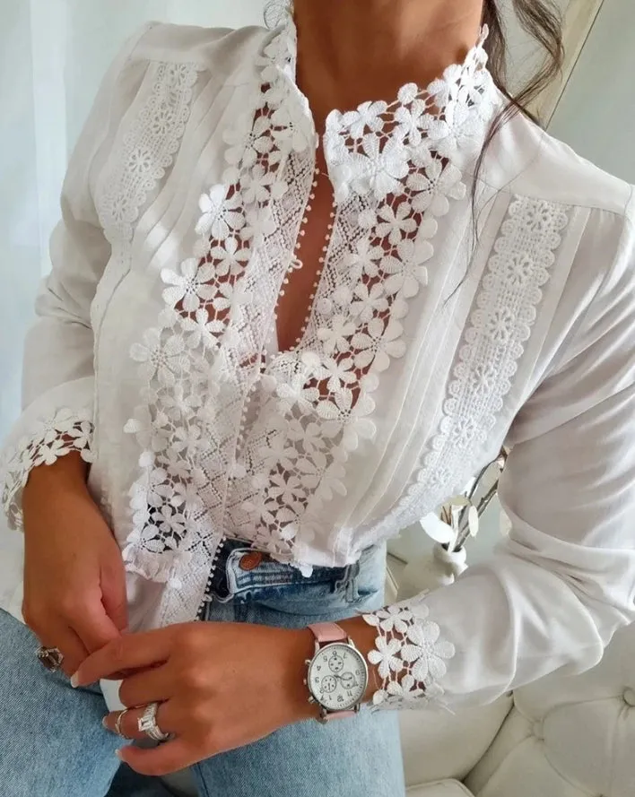 Boho Chic White Lace Blouse sold by Boho Mood