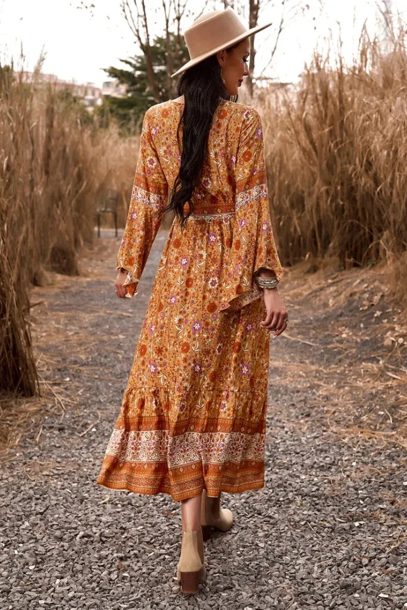 Long Sleeve Boho Maxi Dress sold by Boho Mood product image thumbnail 5