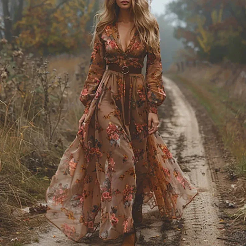 Maxi Floral Bohemian Dress sold by Boho Mood