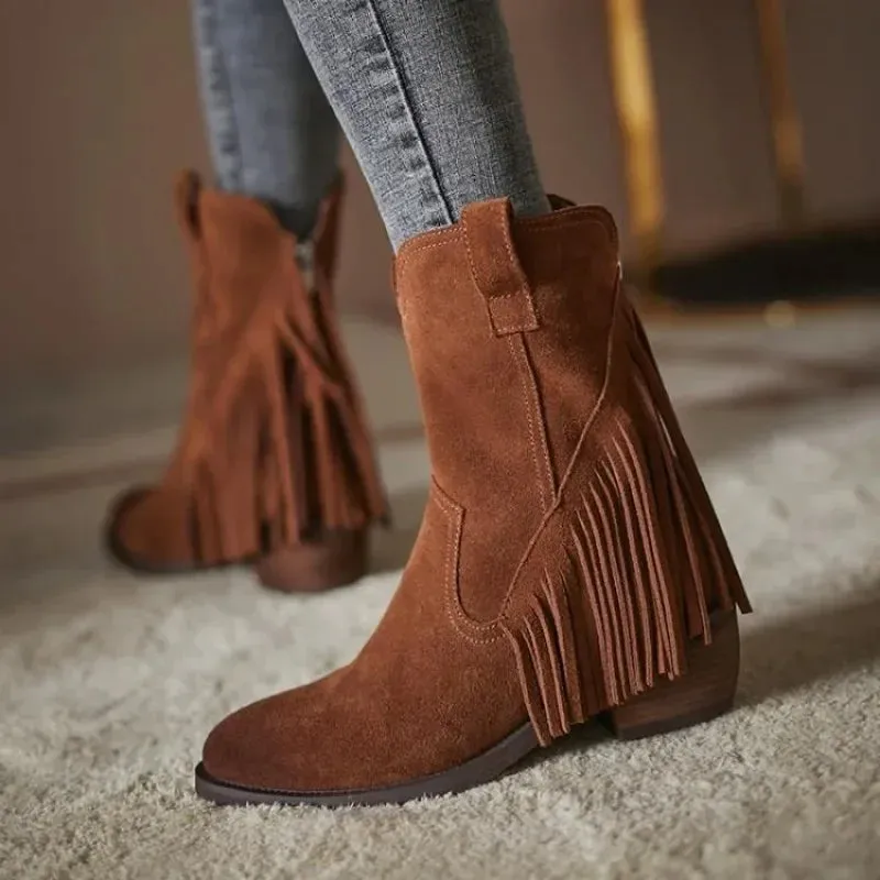Boho Fringes High Boots sold by Boho Mood