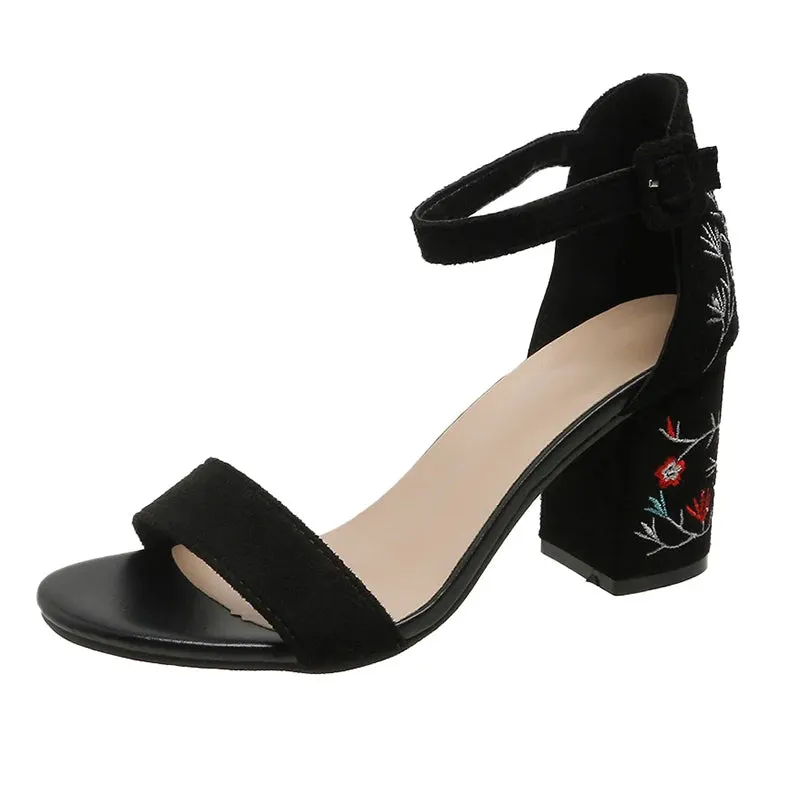 Boho Floral Heeled Open Sandals sold by Boho Mood product image thumbnail 5