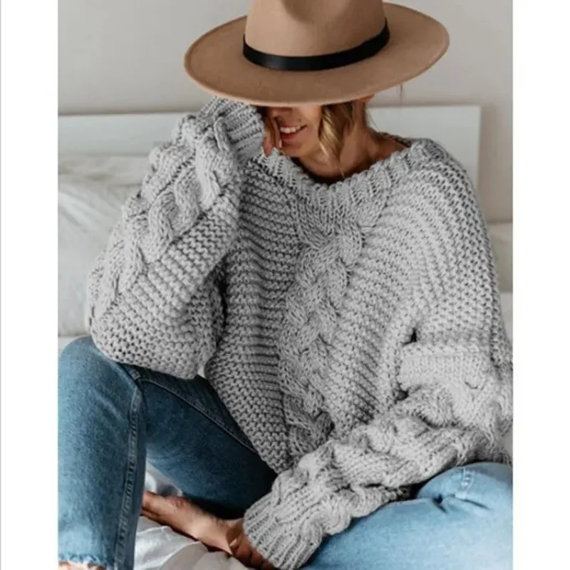 Boho Chic Grey Knit Pullover sold by Boho Mood