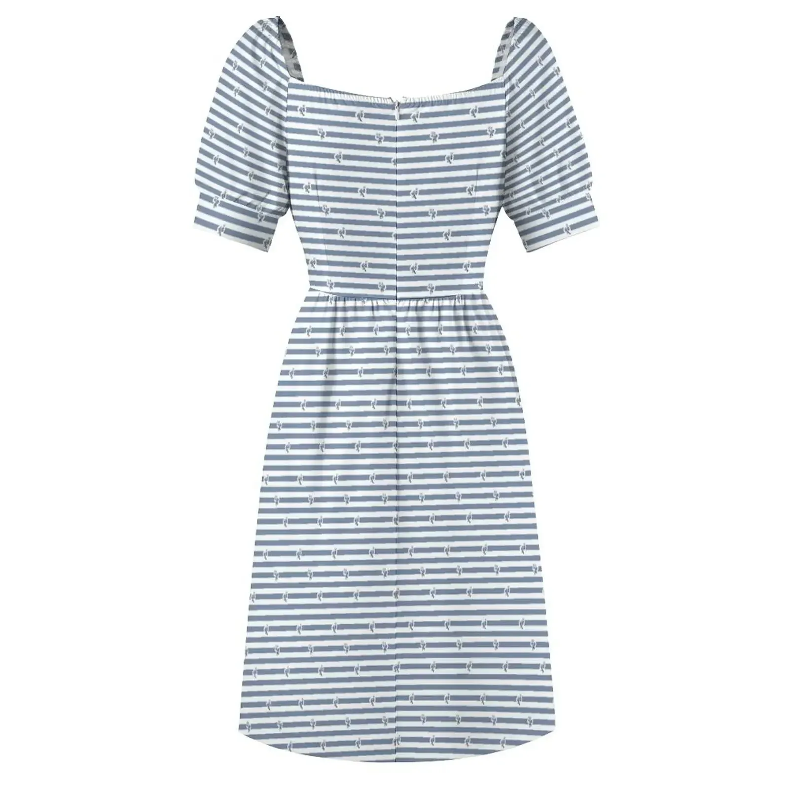 Mini Bohemian Dress with Blue and White Stripes sold by Boho Mood product image thumbnail 5