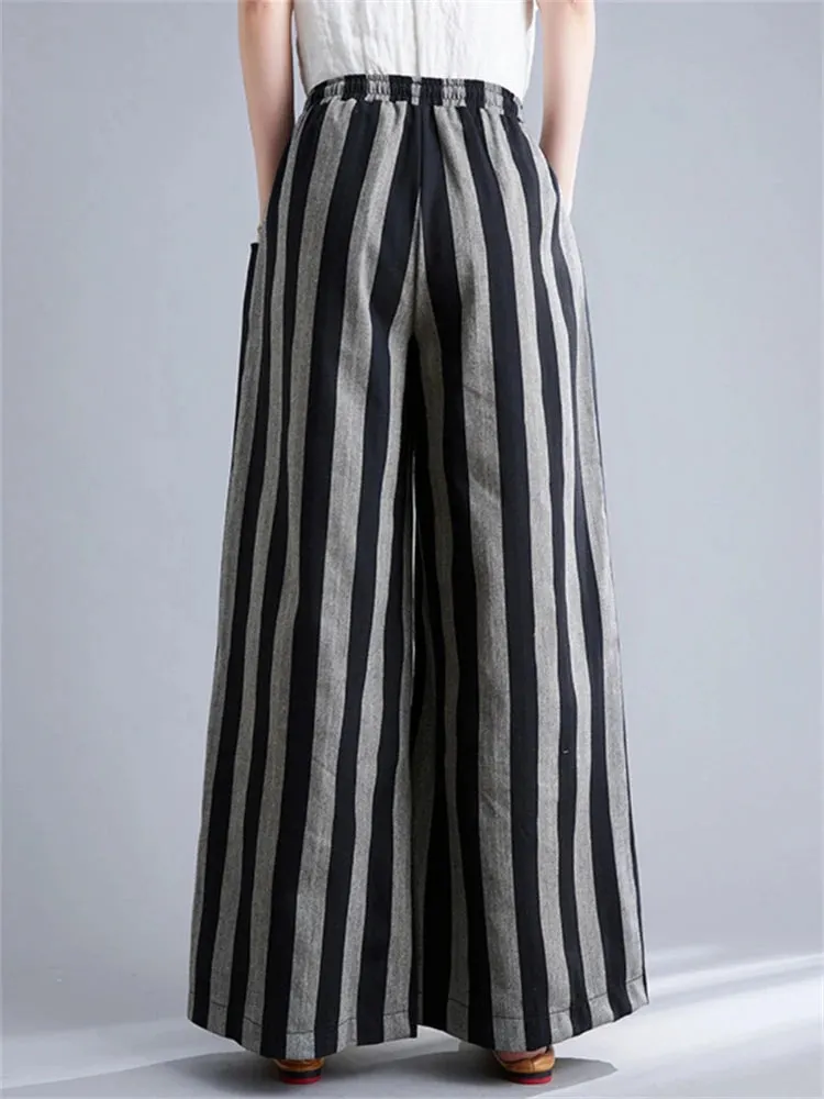 Boho Fluid Striped Split Black Pants sold by Boho Mood product image thumbnail 2