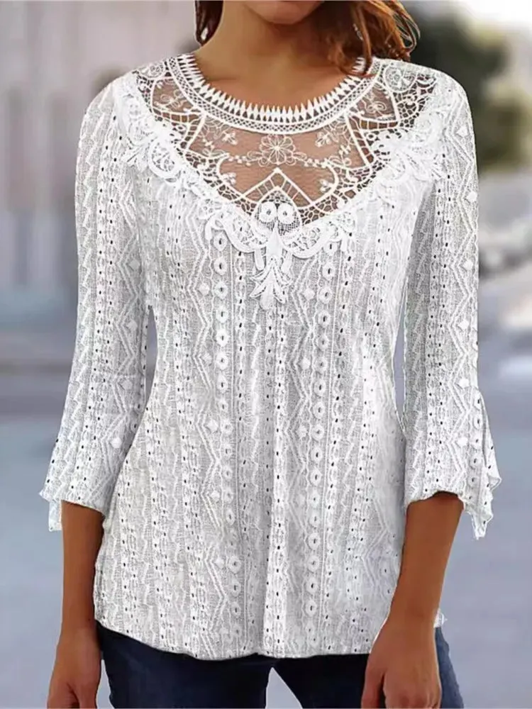 Boho Flouncy Top Lace sold by Boho Mood