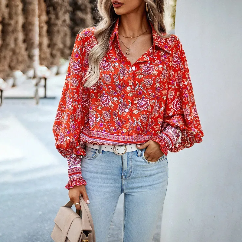 Gypsy Orange Blouse sold by Boho Mood