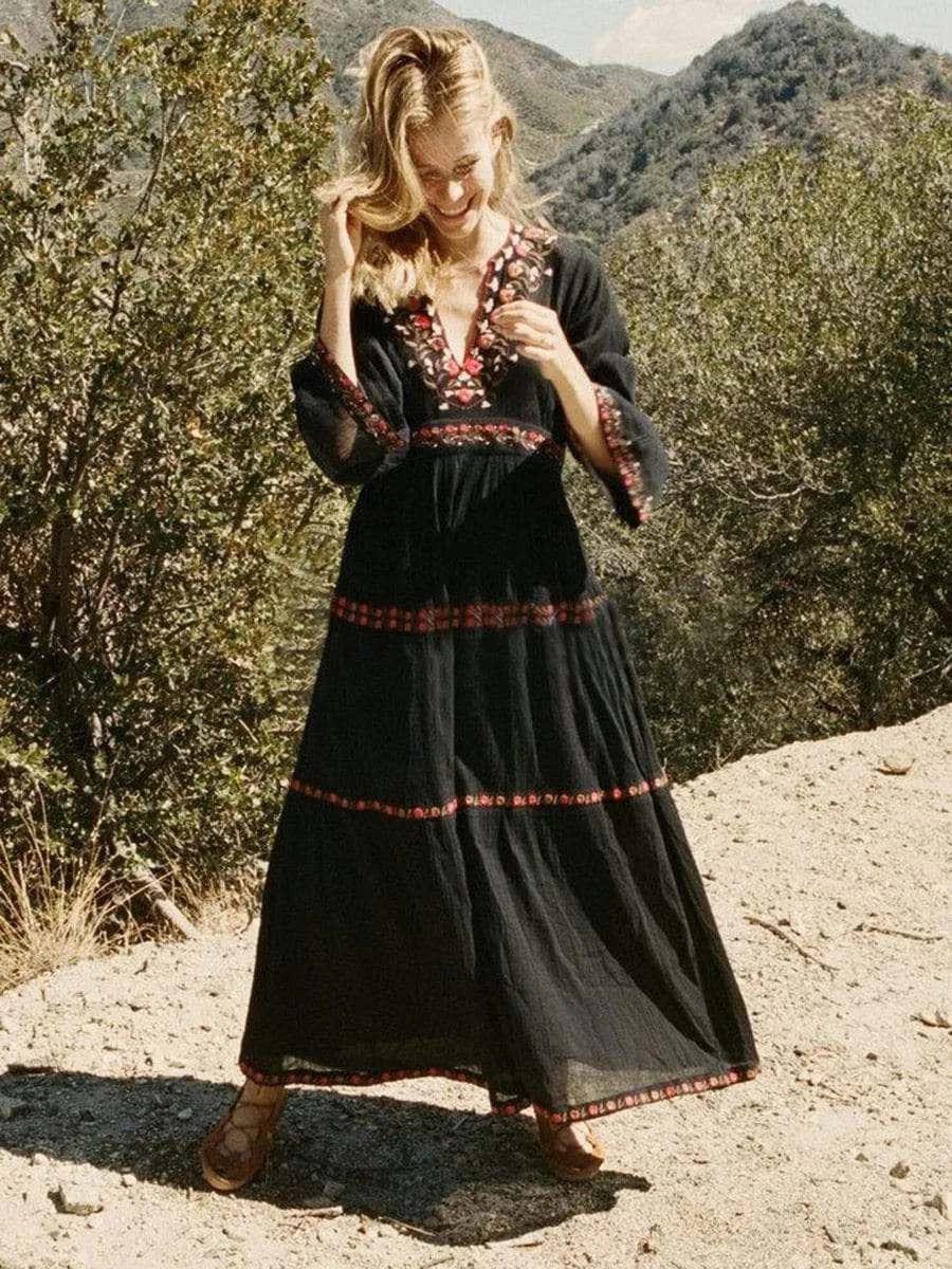 Boho Black Maxi Dress sold by Boho Mood product image thumbnail 2
