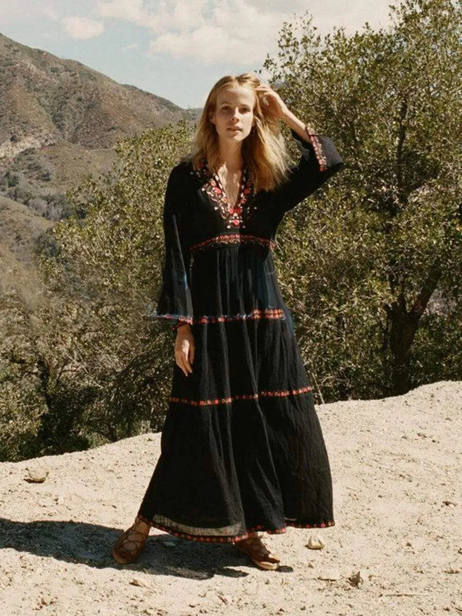 Boho Black Maxi Dress sold by Boho Mood product image thumbnail 3