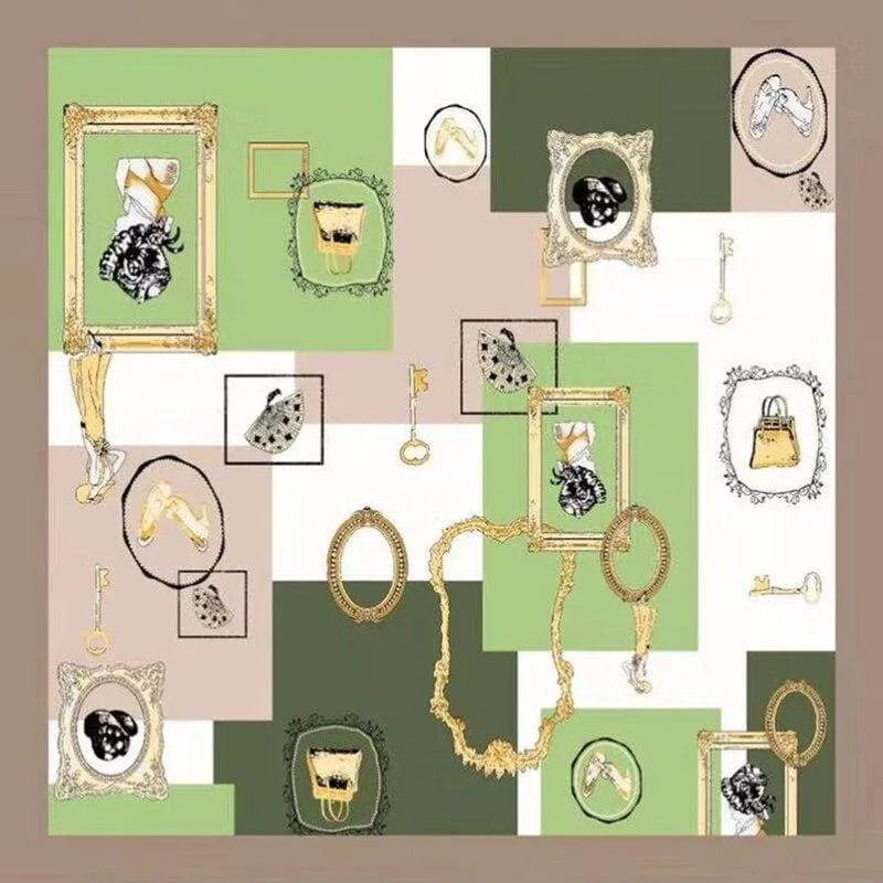 Boho Retro green Scarf printed pattern sold by Boho Mood product image thumbnail 2