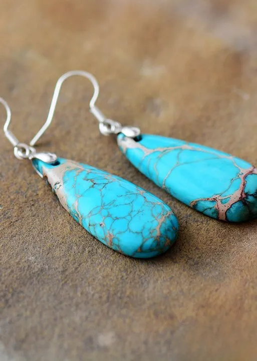 Natural Stone Boho Dangle Earrings sold by Boho Mood product image thumbnail 3