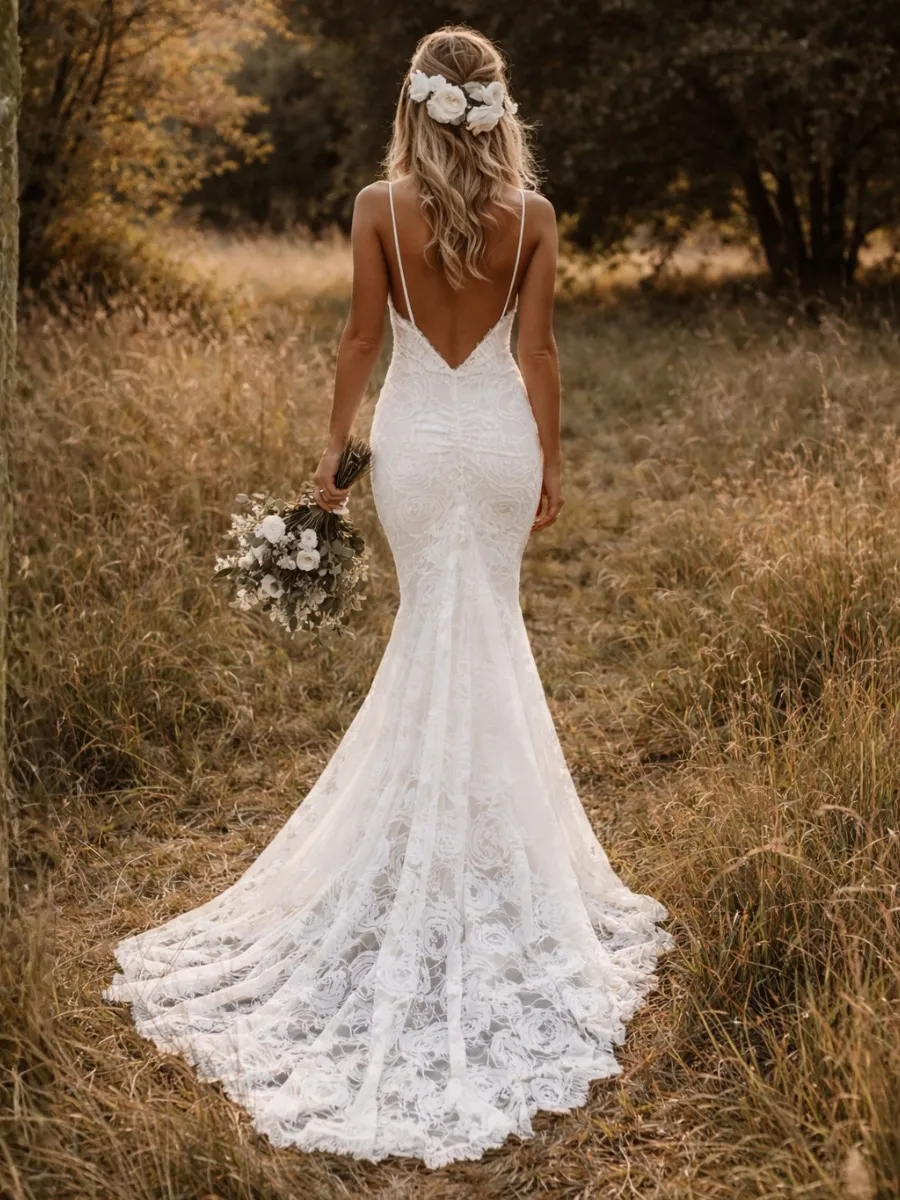 Boho Mermaid Wedding Dress sold by Boho Mood product image thumbnail 3