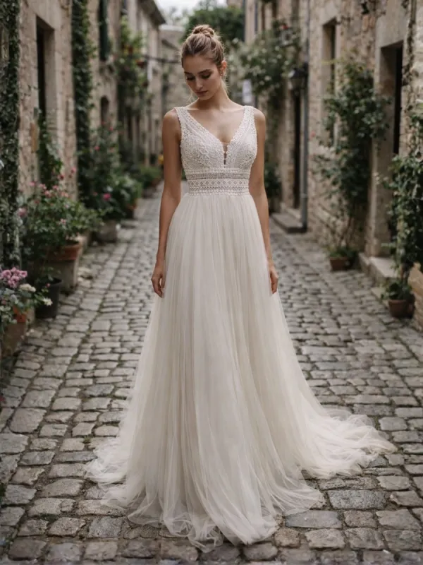 Boho Lace Wedding Dress made by Boho Mood