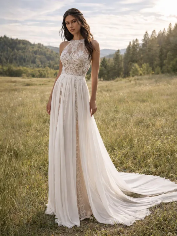 Boho Backless Wedding Dress made by Boho Mood