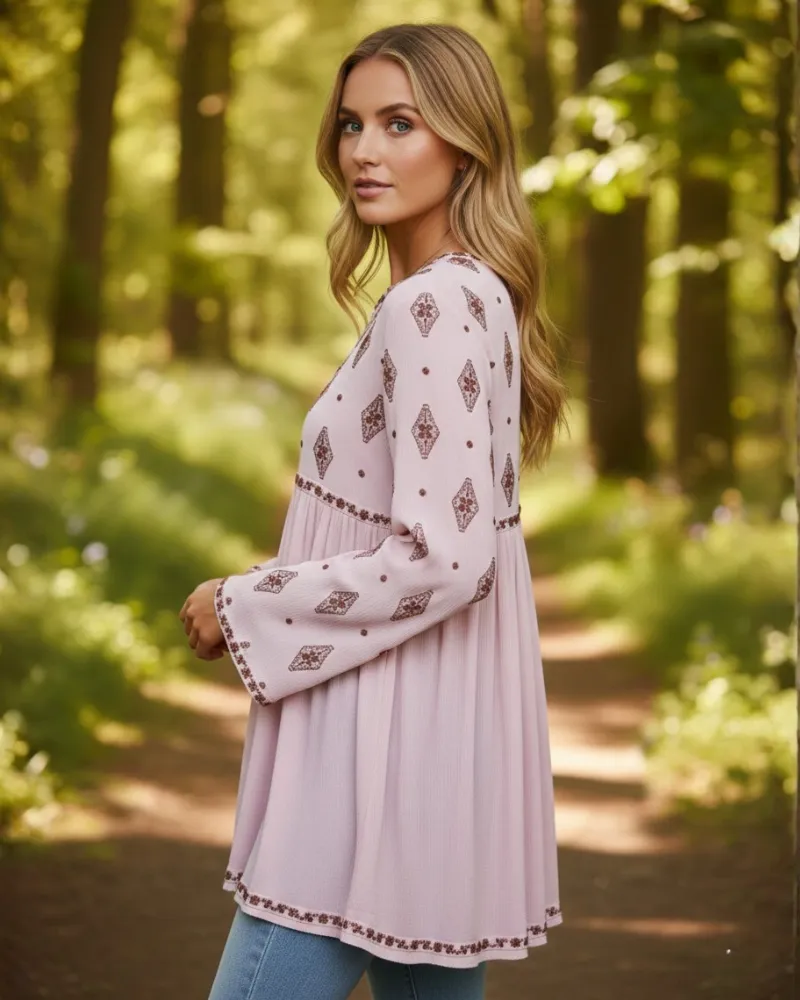 Chic Flared Boho Blouse sold by Boho Mood product image thumbnail 3