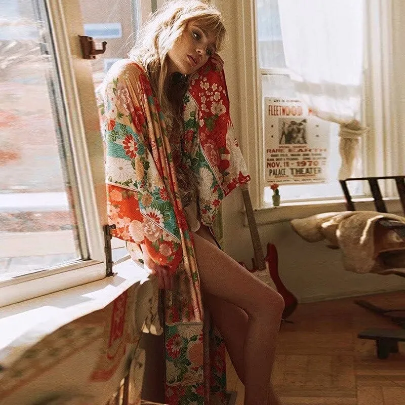 Boho Long Kimono Beach Cardigans sold by Boho Mood