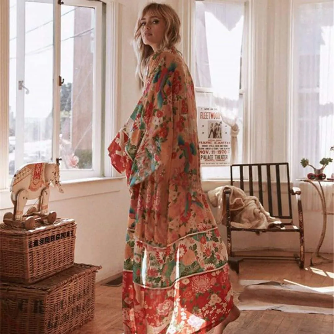 Boho Long Kimono Beach Cardigans sold by Boho Mood product image thumbnail 2