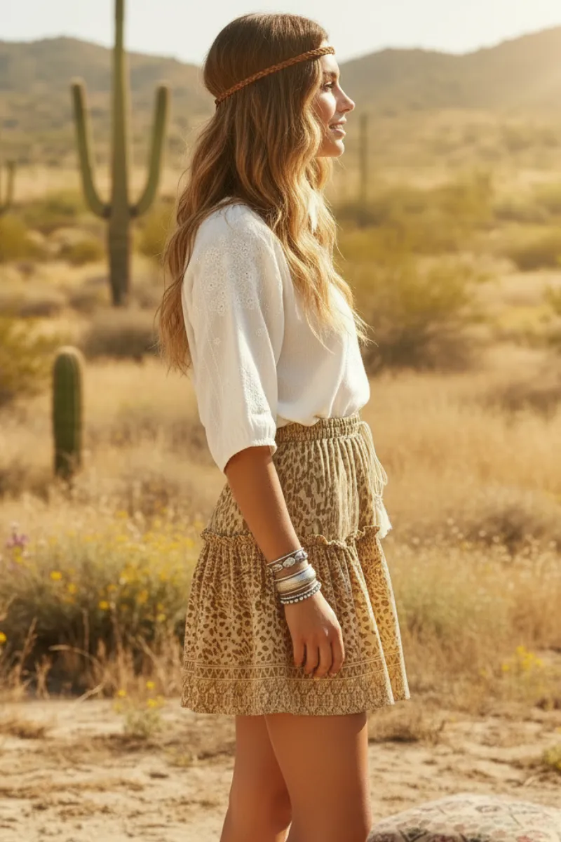 Bohemian Mini Skirt with Tassel sold by Boho Mood product image thumbnail 2