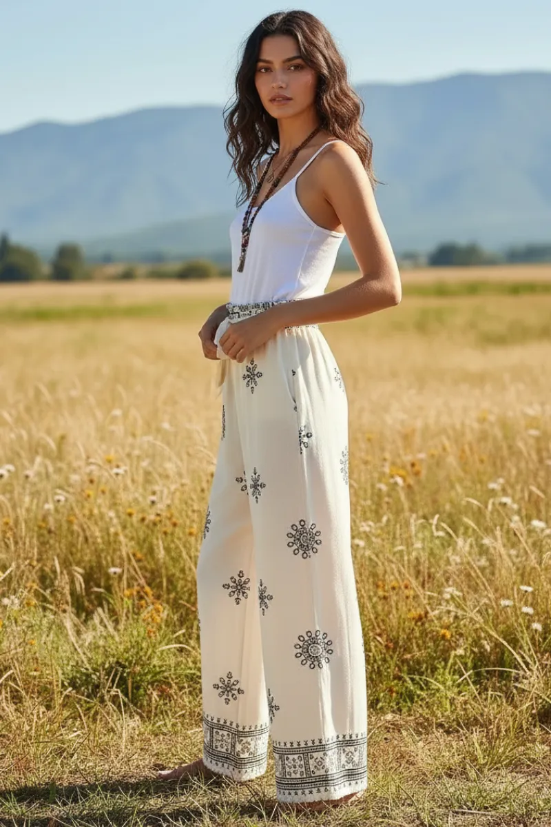 Elastic Waist Bohemian Loose Pants sold by Boho Mood product image thumbnail 2