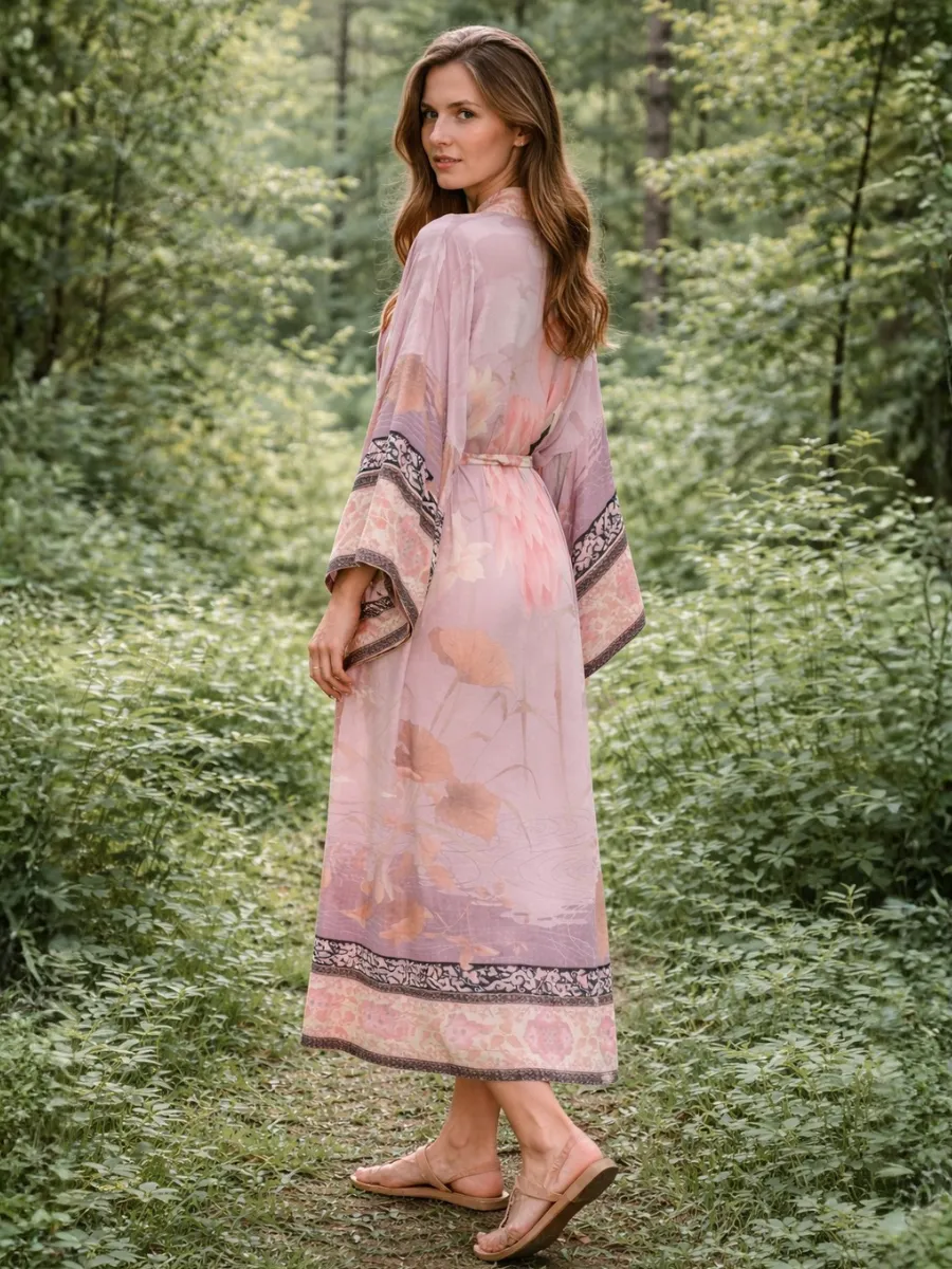 Pink Bohemian Kimono sold by Boho Mood product image thumbnail 2